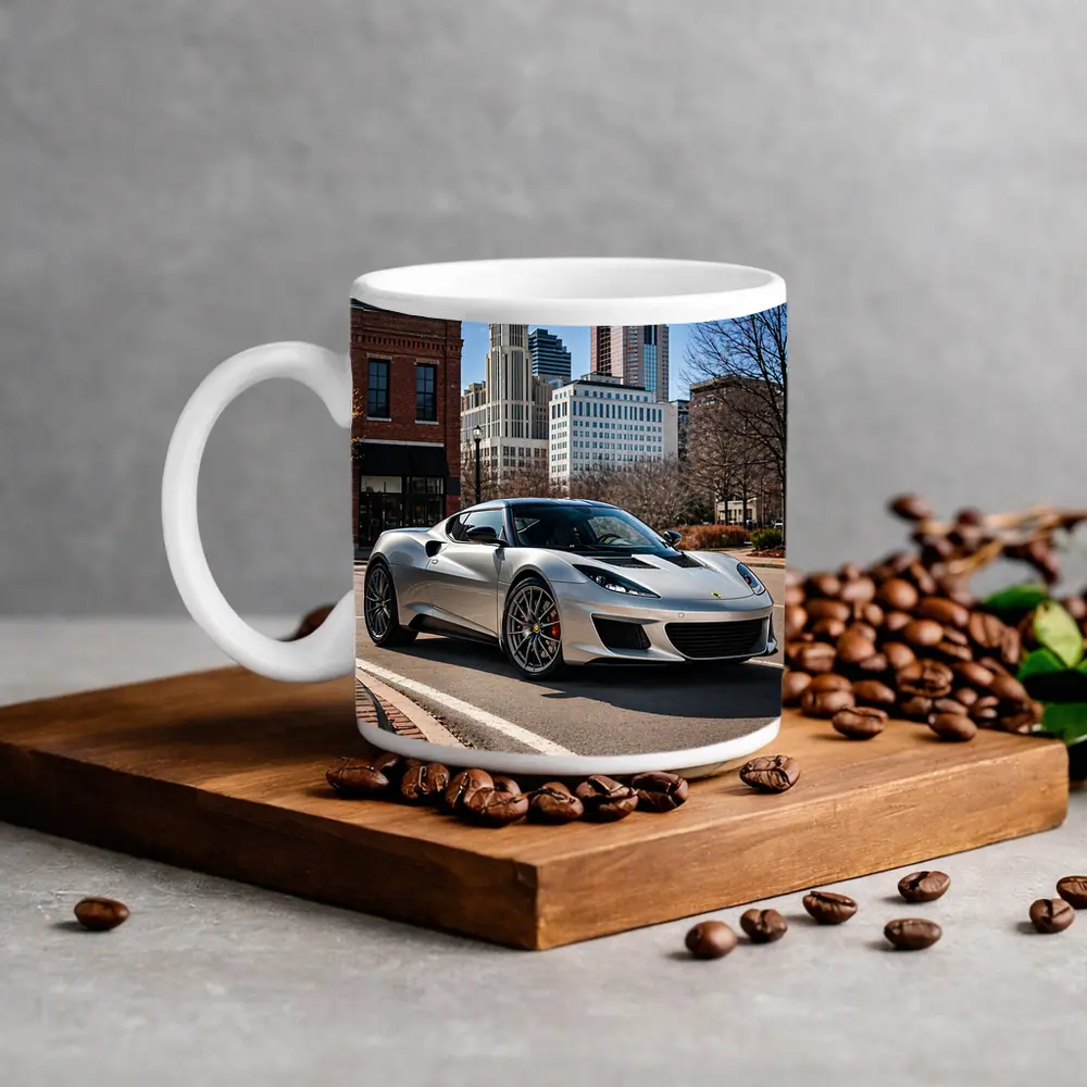 Silver Lotus Evora City Street Background – Mugs