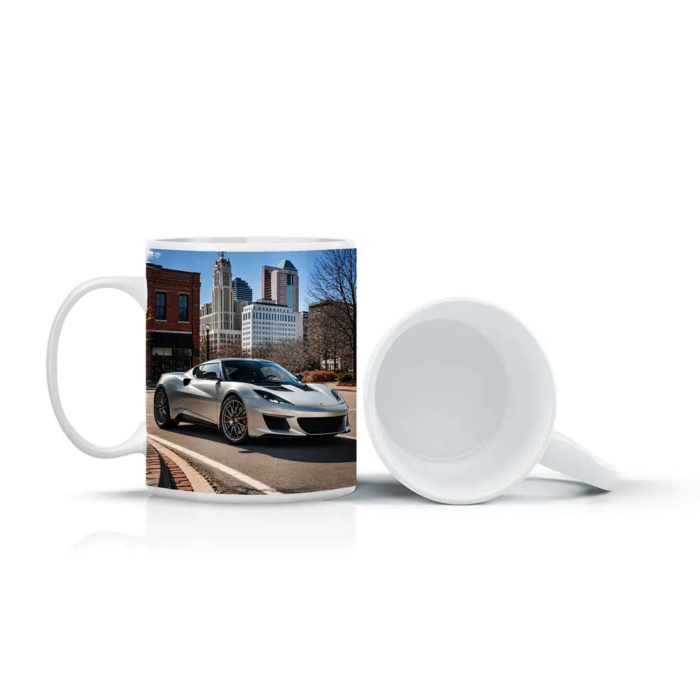 Silver Lotus Evora City Street Background – Mugs