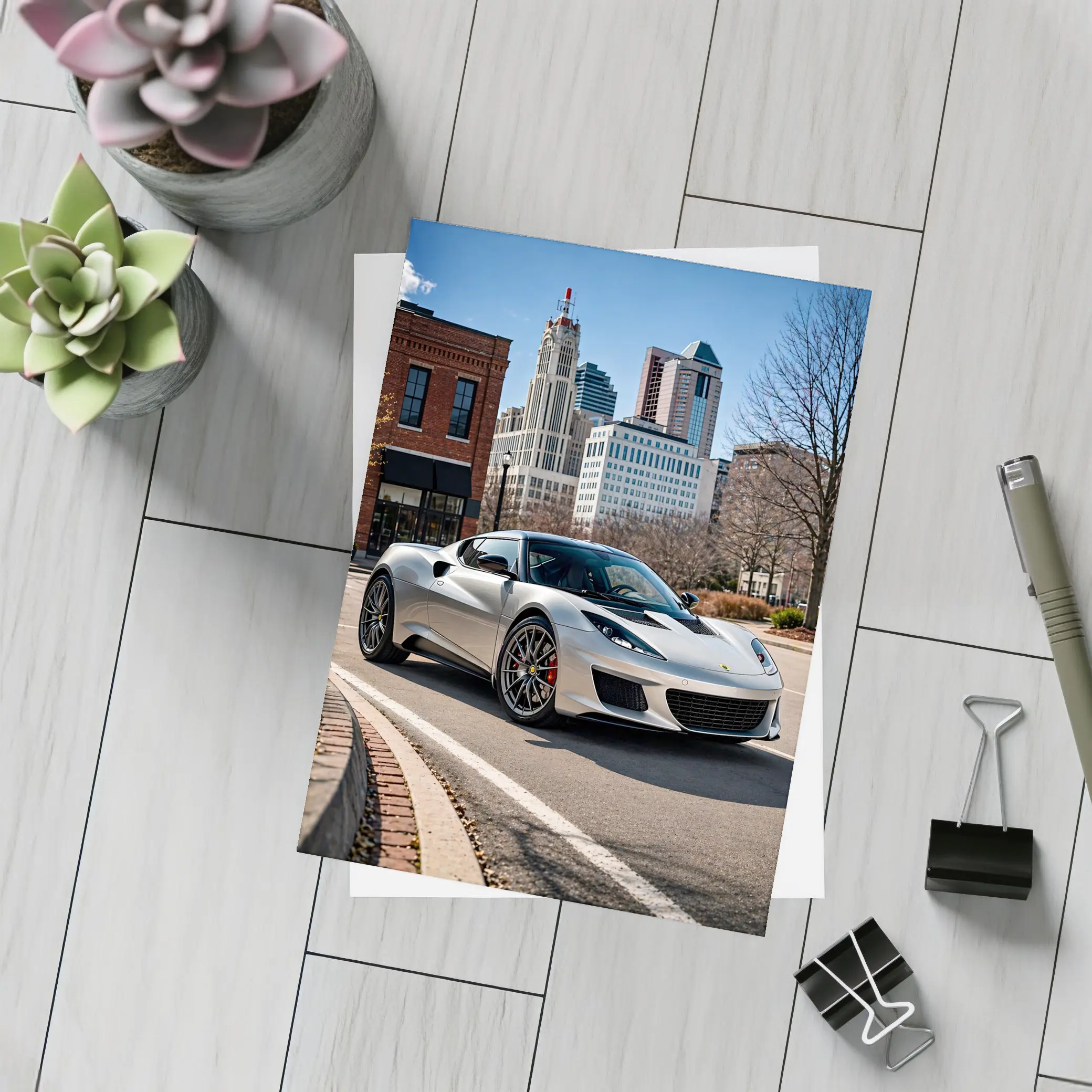 Silver Lotus Evora City Street Background – Postcards