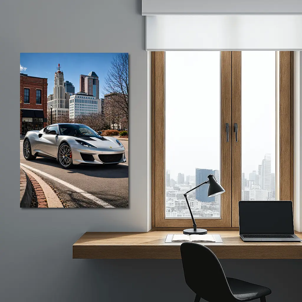 Silver Lotus Evora City Street Background – Wall Art