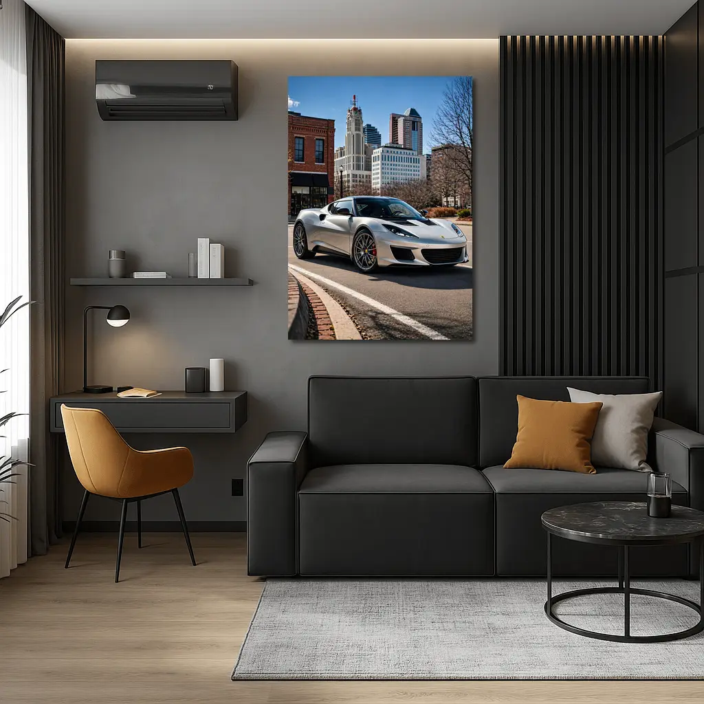 Silver Lotus Evora City Street Background – Wall Art