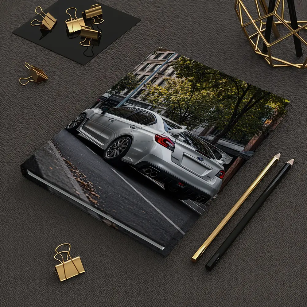 Silver Subaru WRX STI Urban Street Scene – Notebooks