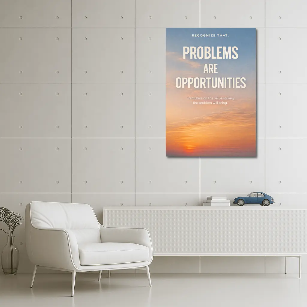 Problems Are Opportunities Sunset Sky Quote – Wall Art