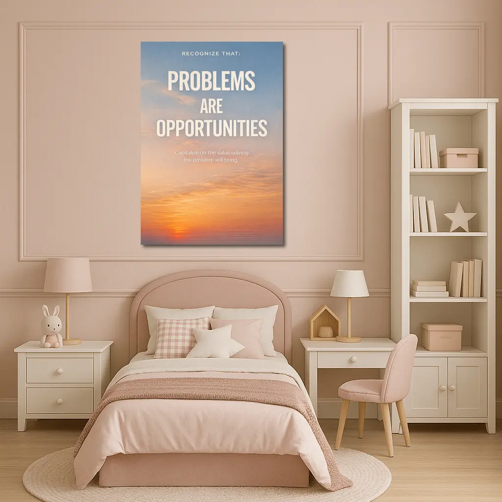 Problems Are Opportunities Sunset Sky Quote – Wall Art