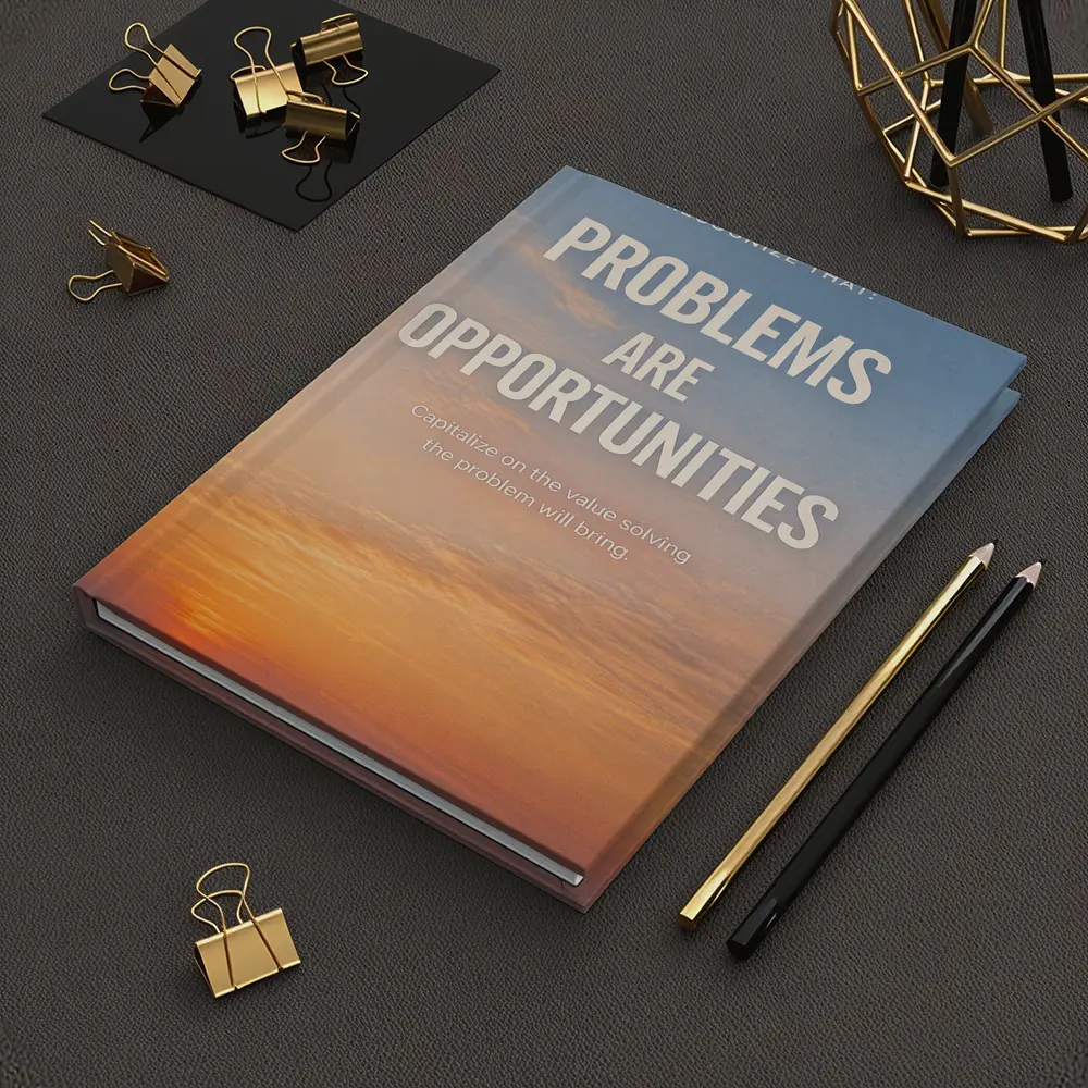Problems Are Opportunities Sunset Sky Quote – Notebooks