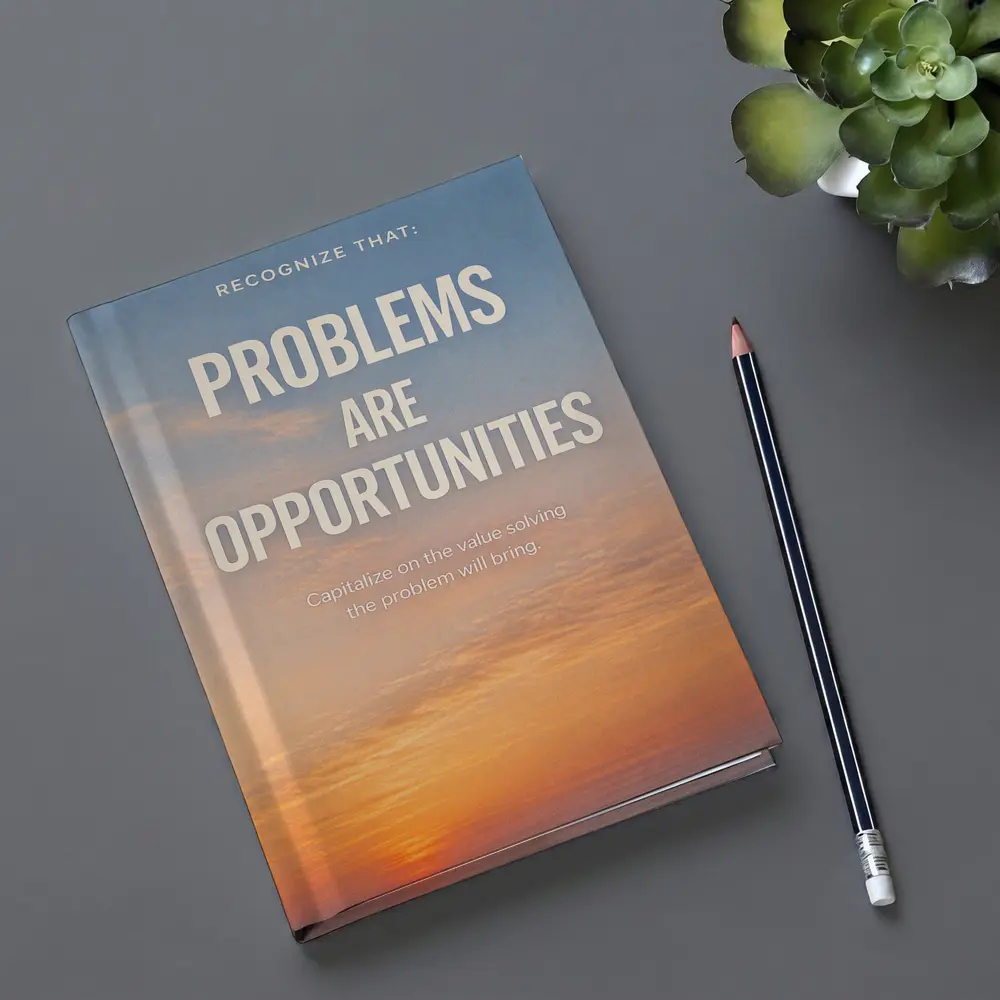 Problems Are Opportunities Sunset Sky Quote – Notebooks