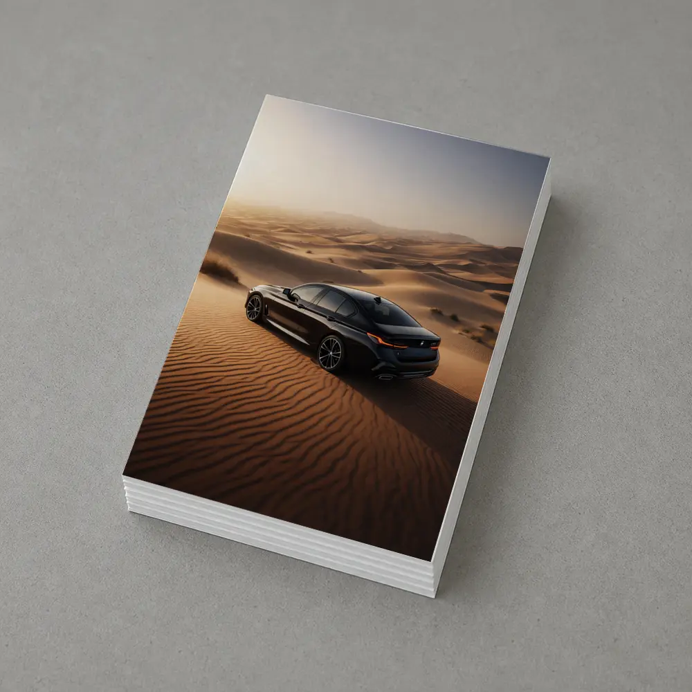 Black BMW 2 Series Desert Sand Dunes – Postcards