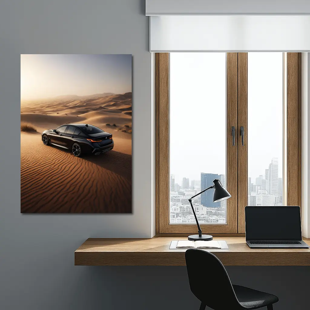 Black BMW 2 Series Desert Sand Dunes – Wall Art