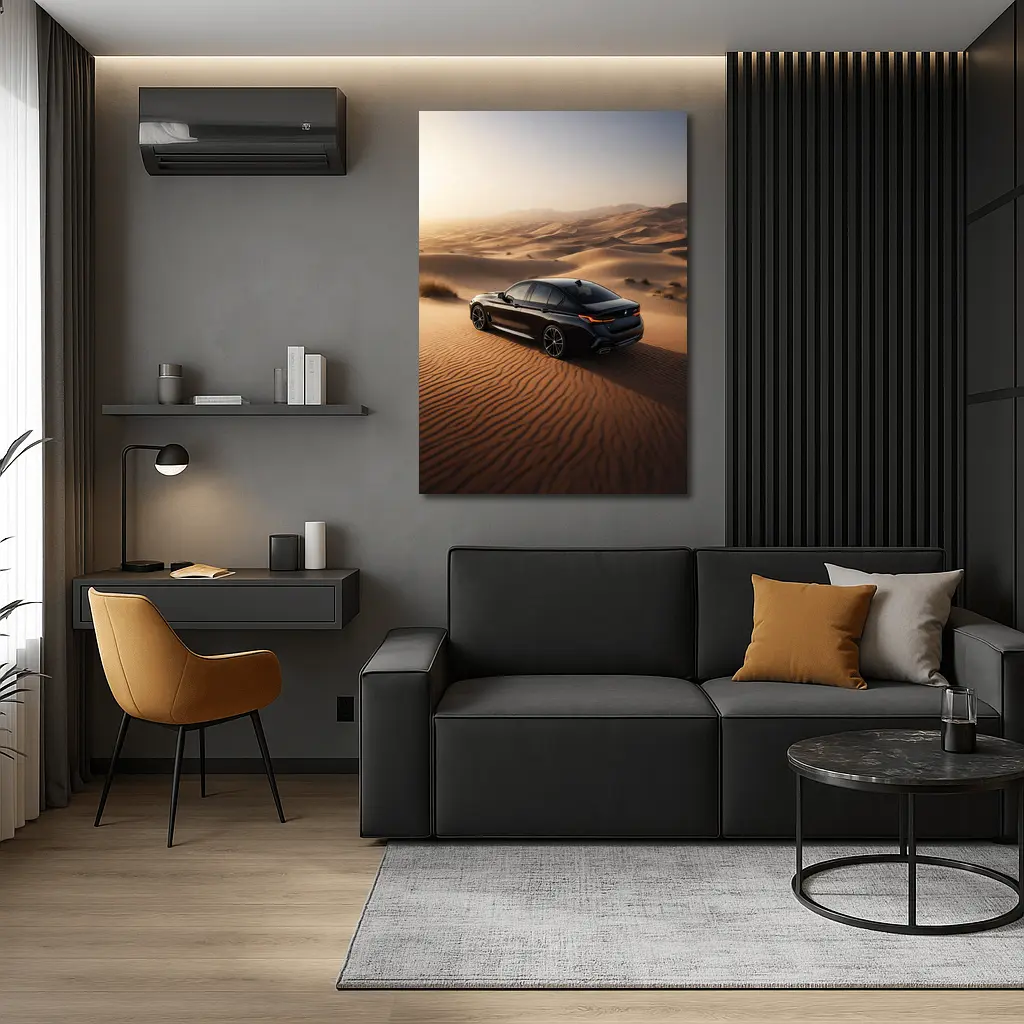 Black BMW 2 Series Desert Sand Dunes – Wall Art