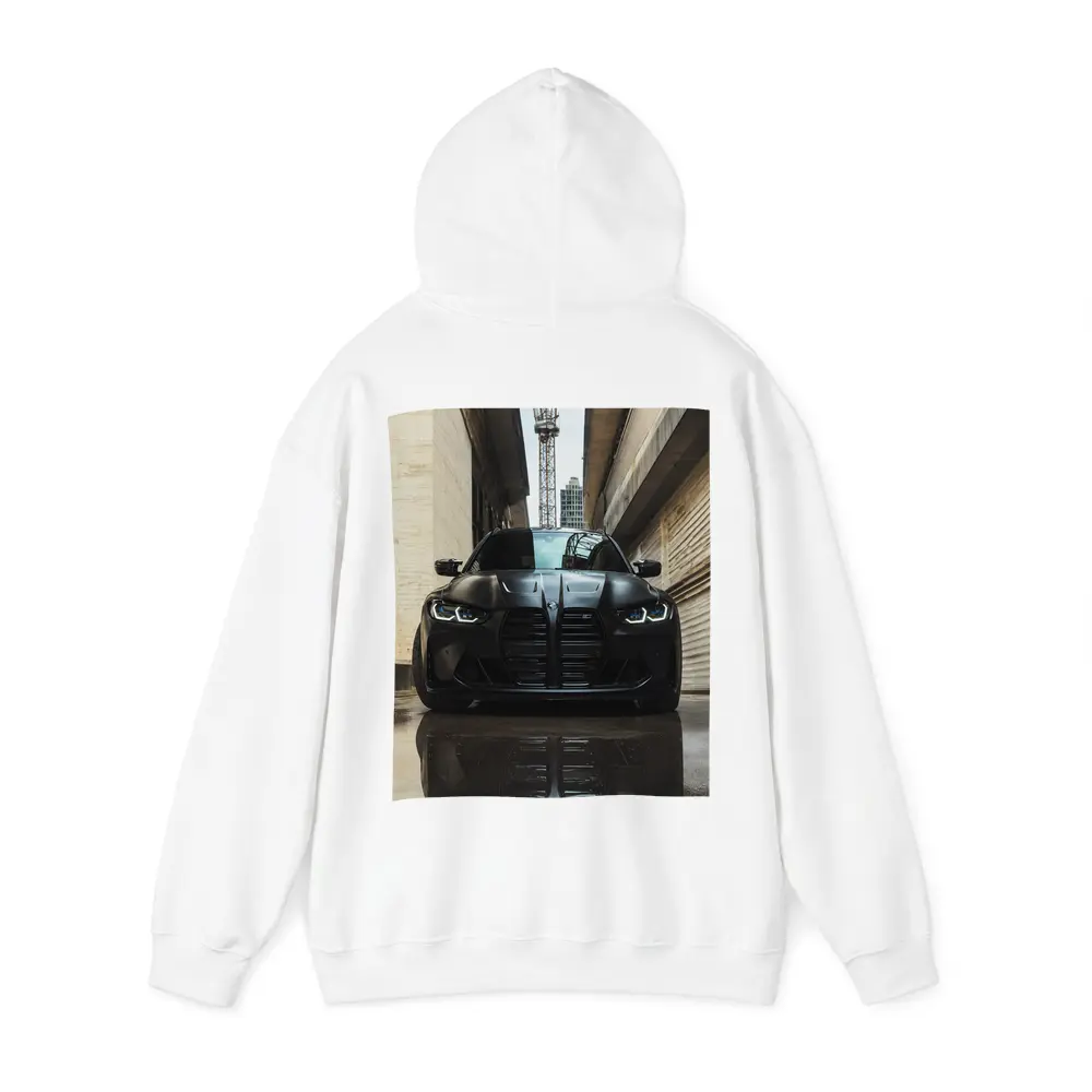 Black BMW M3 Front View Urban Alley – Hoodies