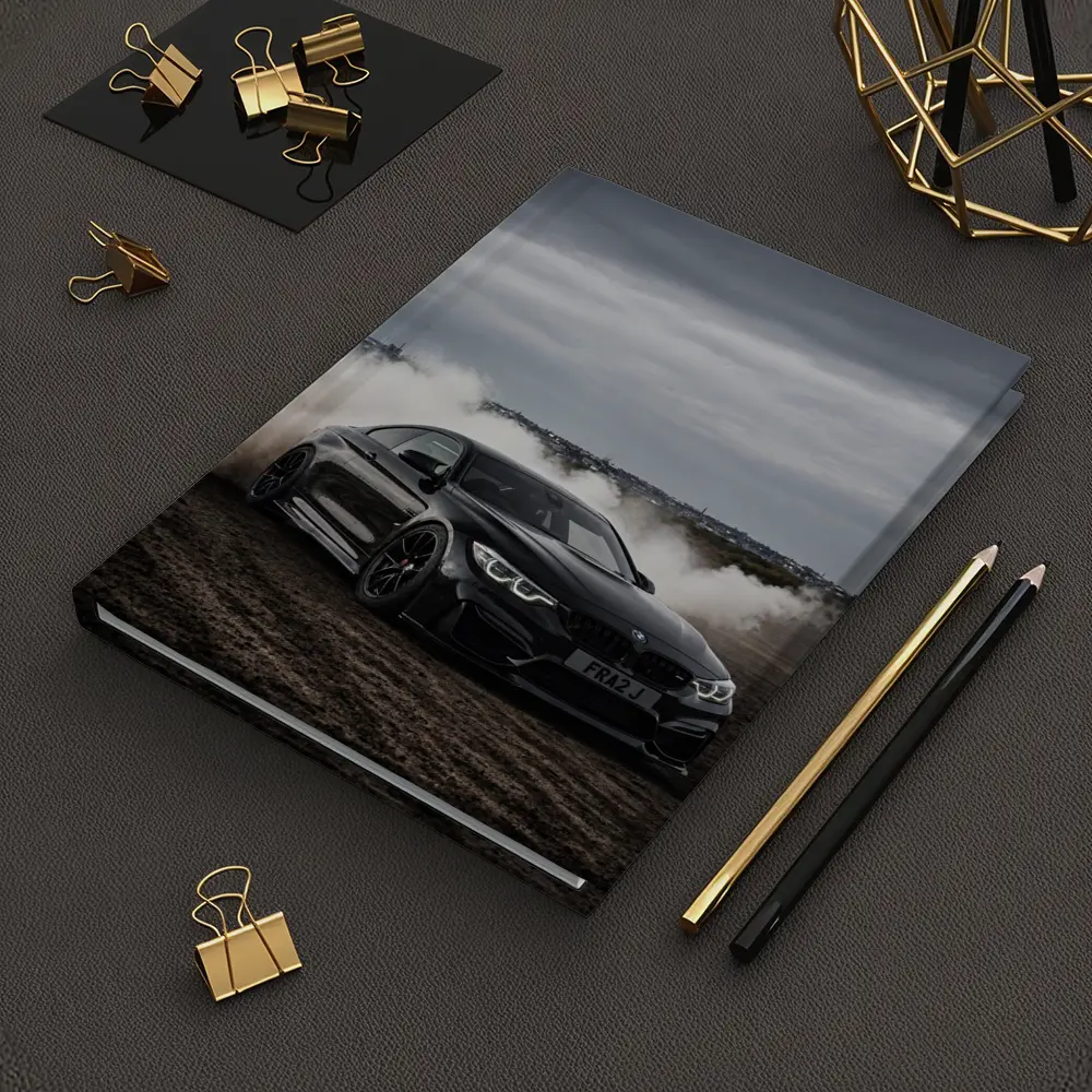 BMW M4 Black Burnout Smoke Dramatic Sky – Notebooks