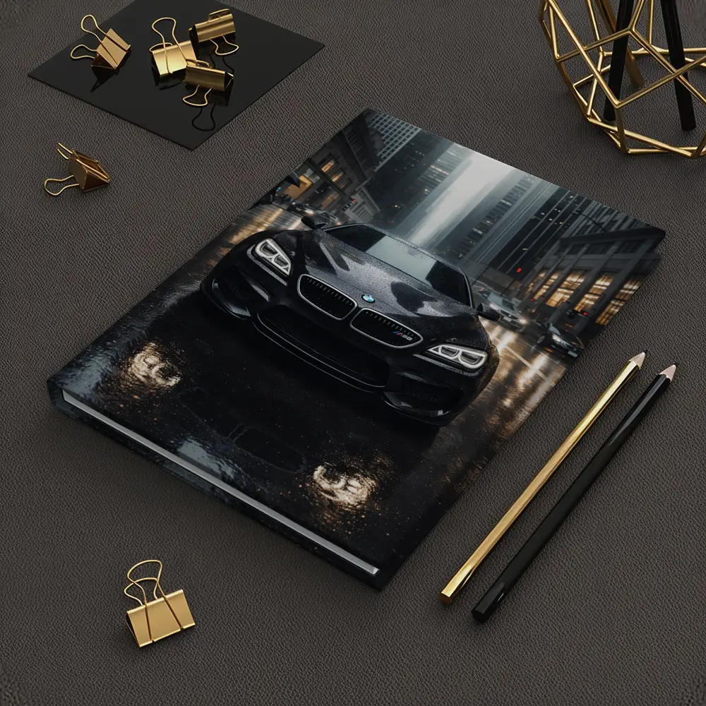 BMW M6 Black Rainy City Street Night – Notebooks