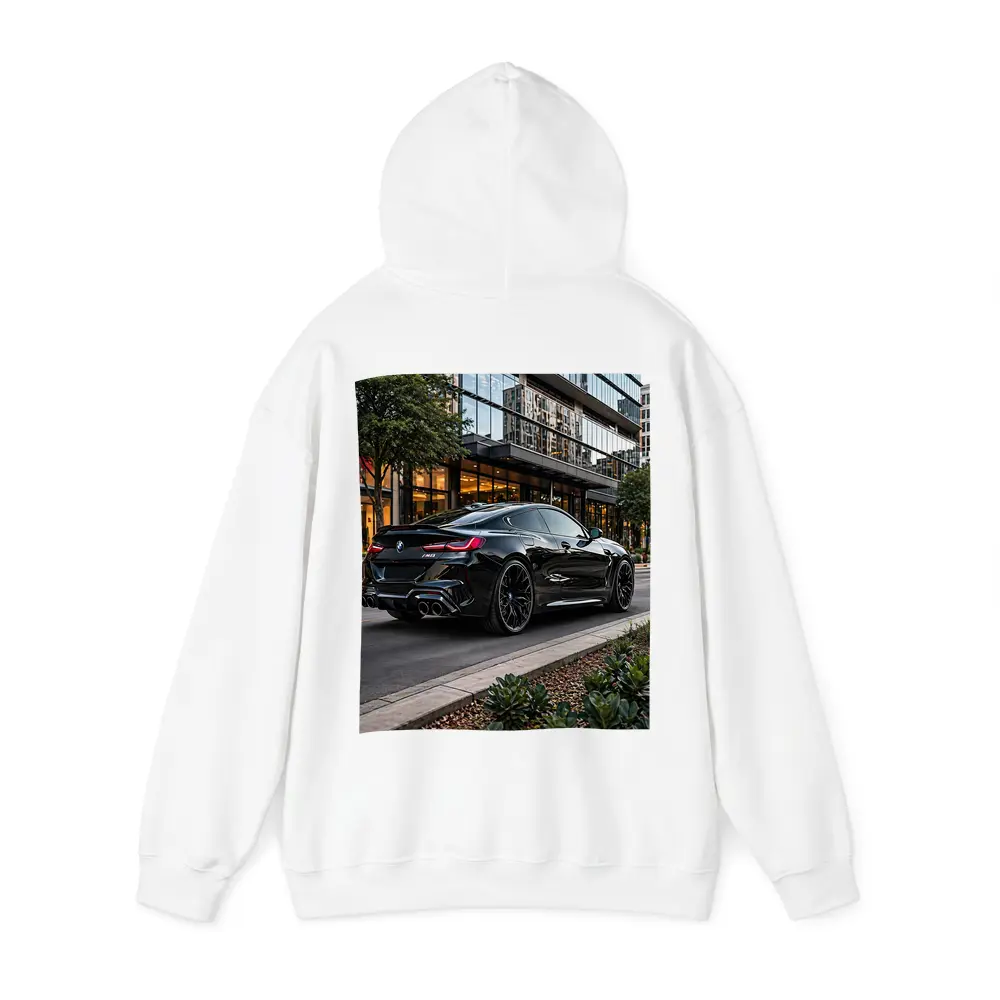 BMW M8 Black Coupe Urban Street Setting – Hoodies