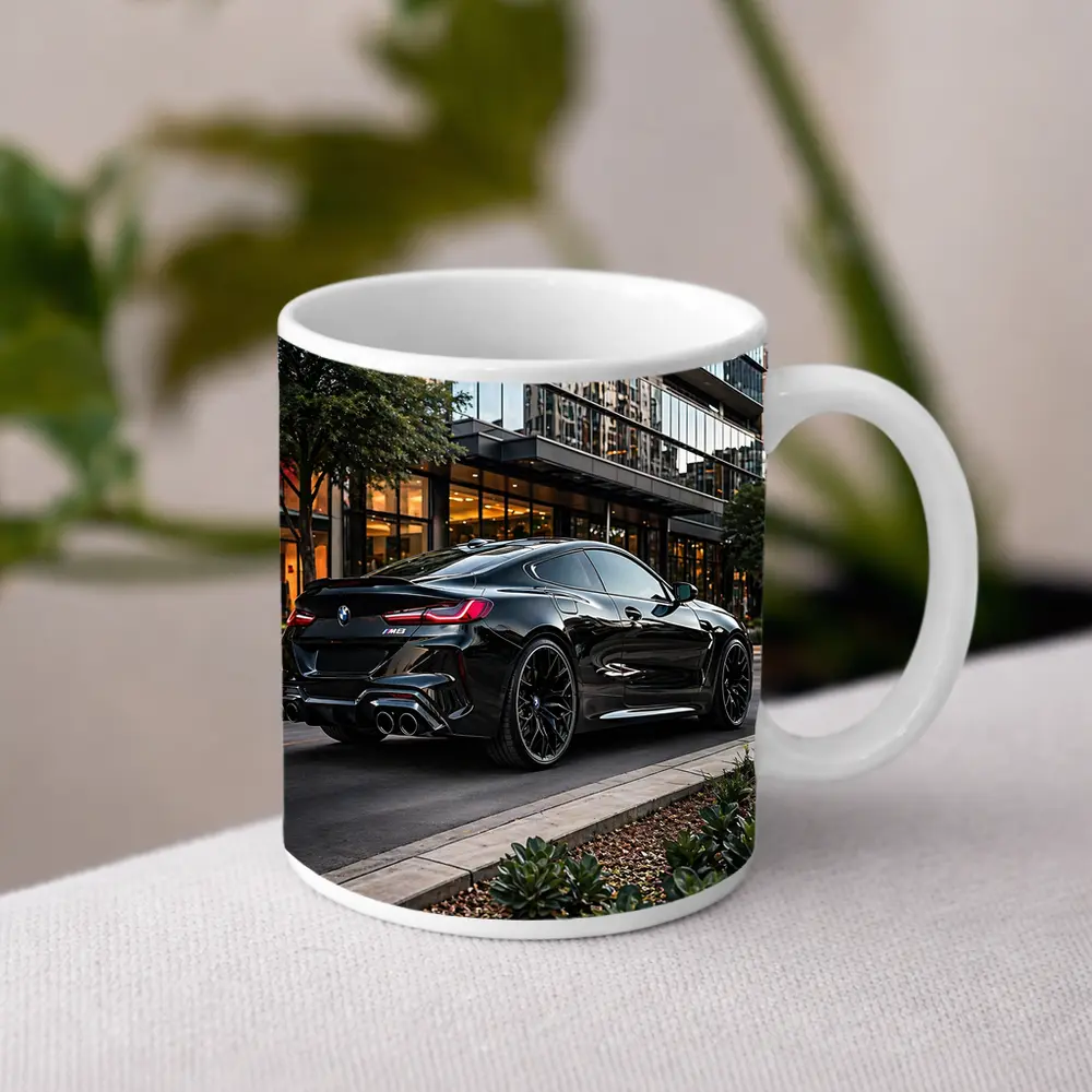 BMW M8 Black Coupe Urban Street Setting – Mugs