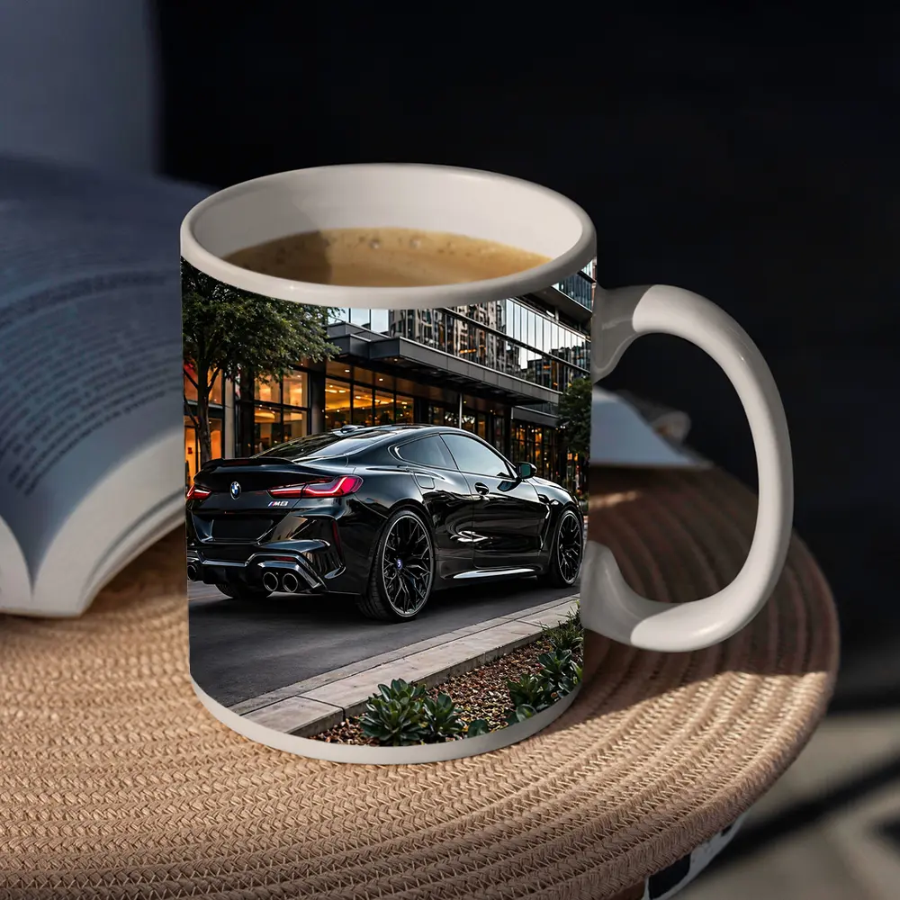 BMW M8 Black Coupe Urban Street Setting – Mugs
