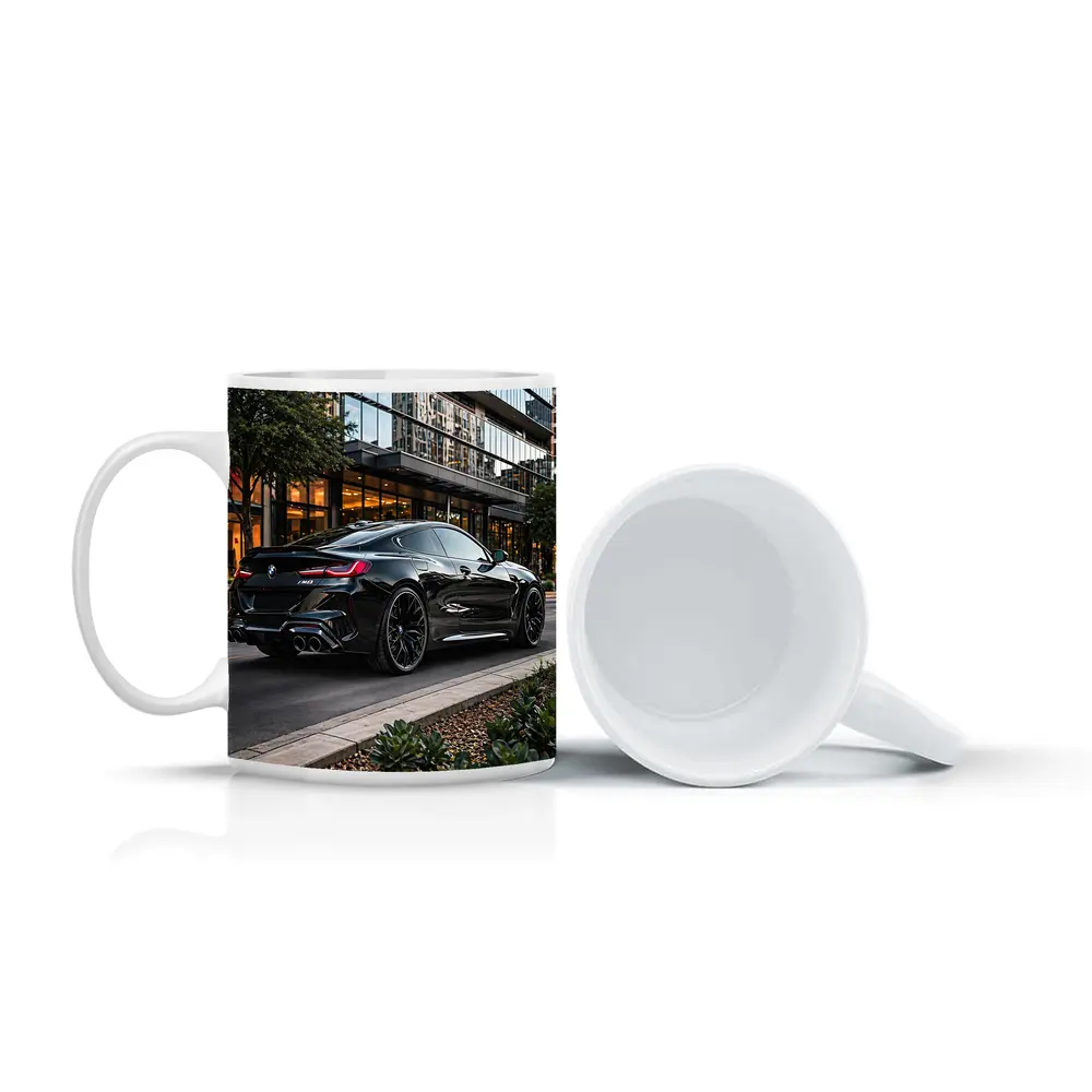 BMW M8 Black Coupe Urban Street Setting – Mugs
