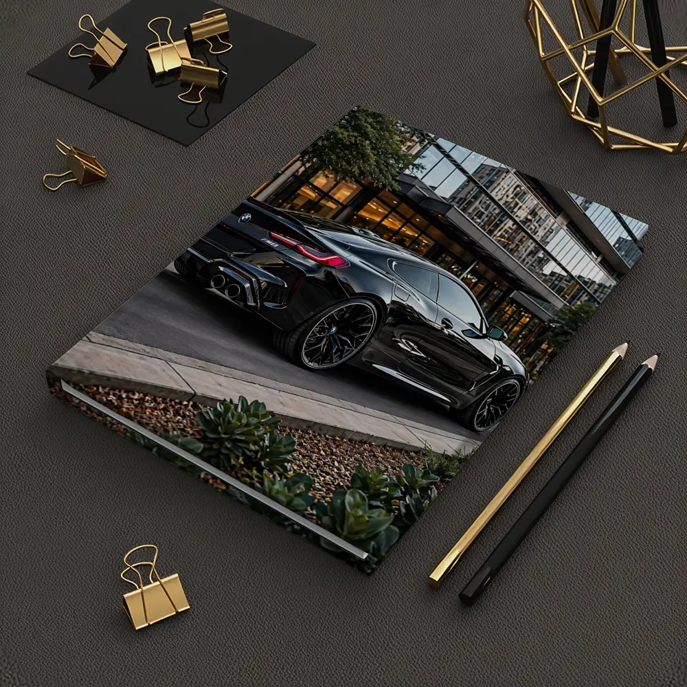 BMW M8 Black Coupe Urban Street Setting – Notebooks