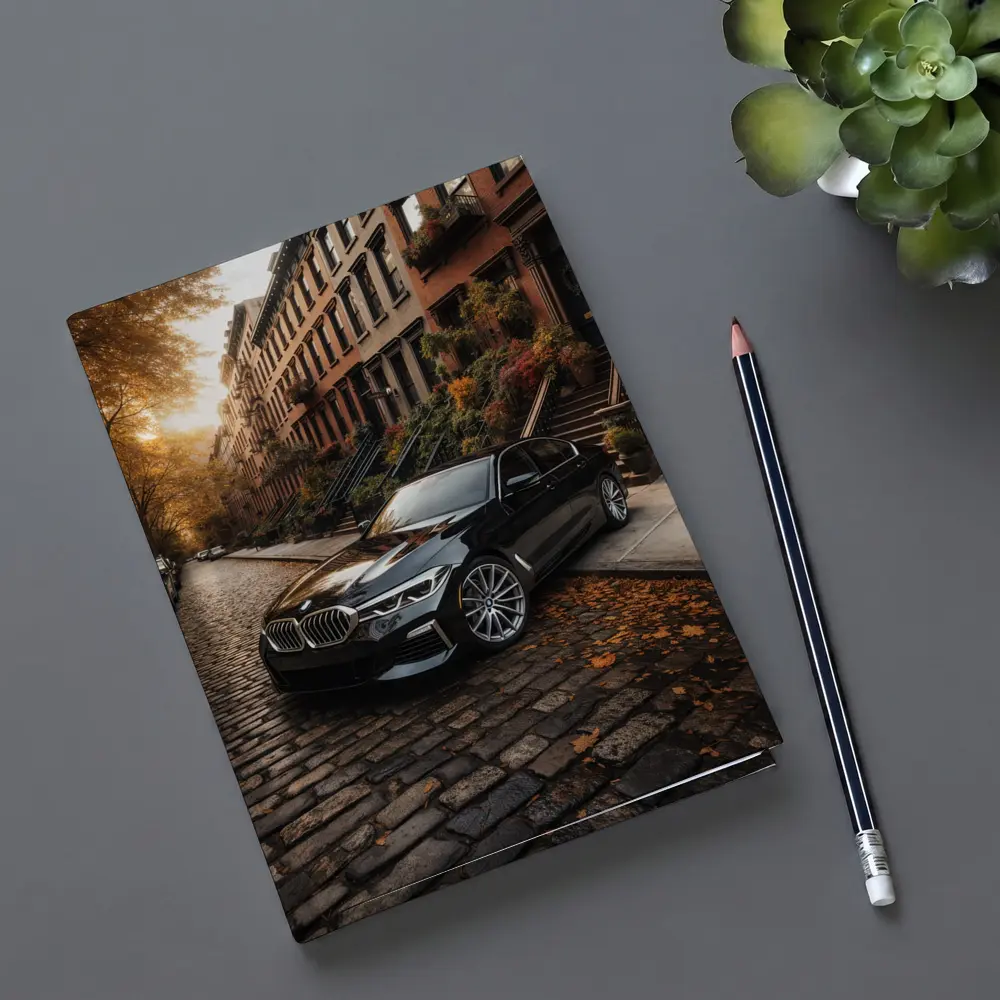 Black BMW Five Series New York Street – Notebooks