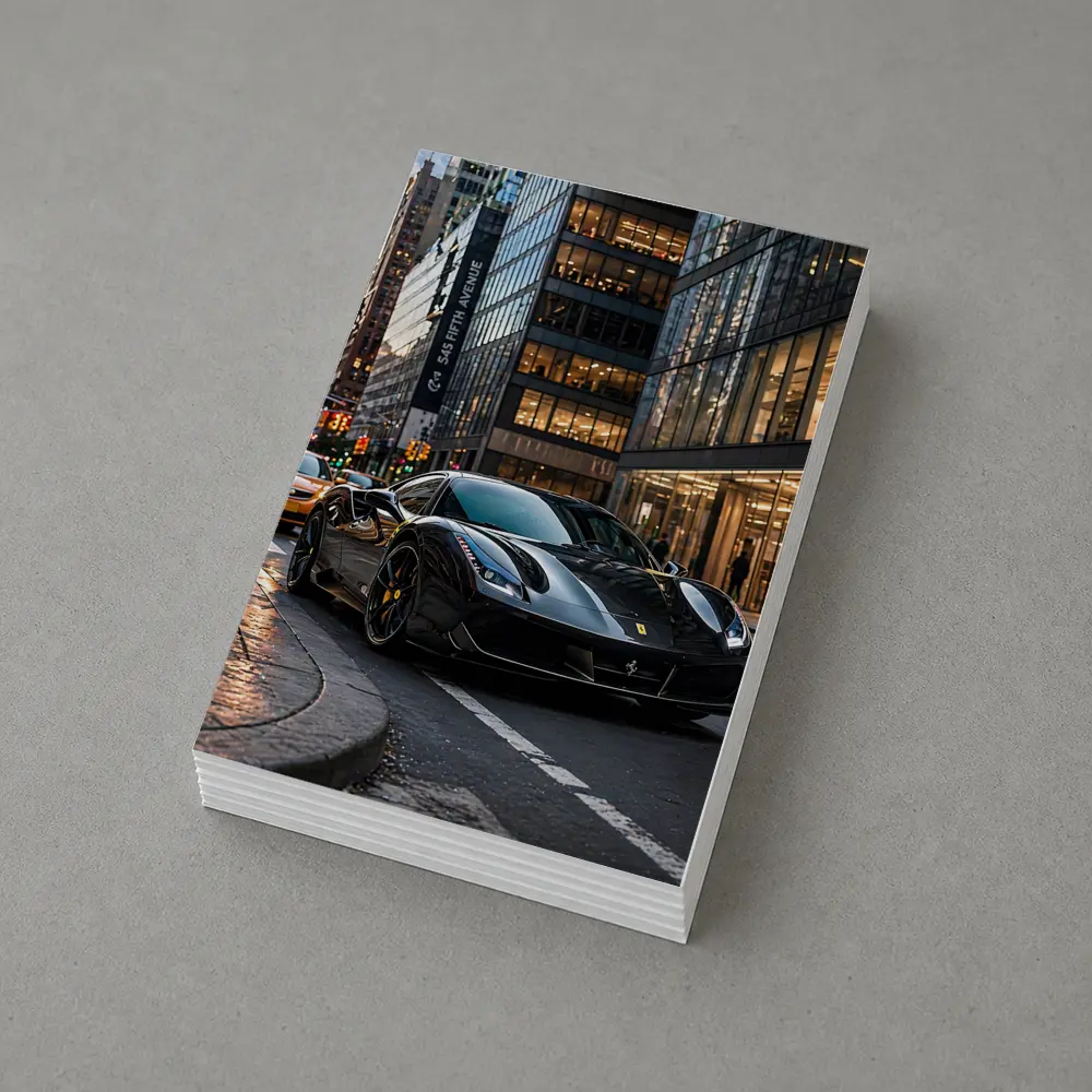 Black Ferrari 488 GTB New York City – Postcards