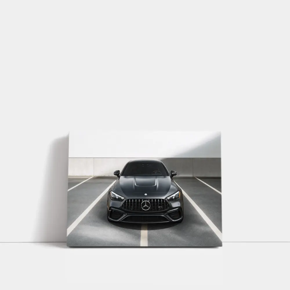 Mercedes AMG Dark Gray Parking Garage Front View – Wall Art