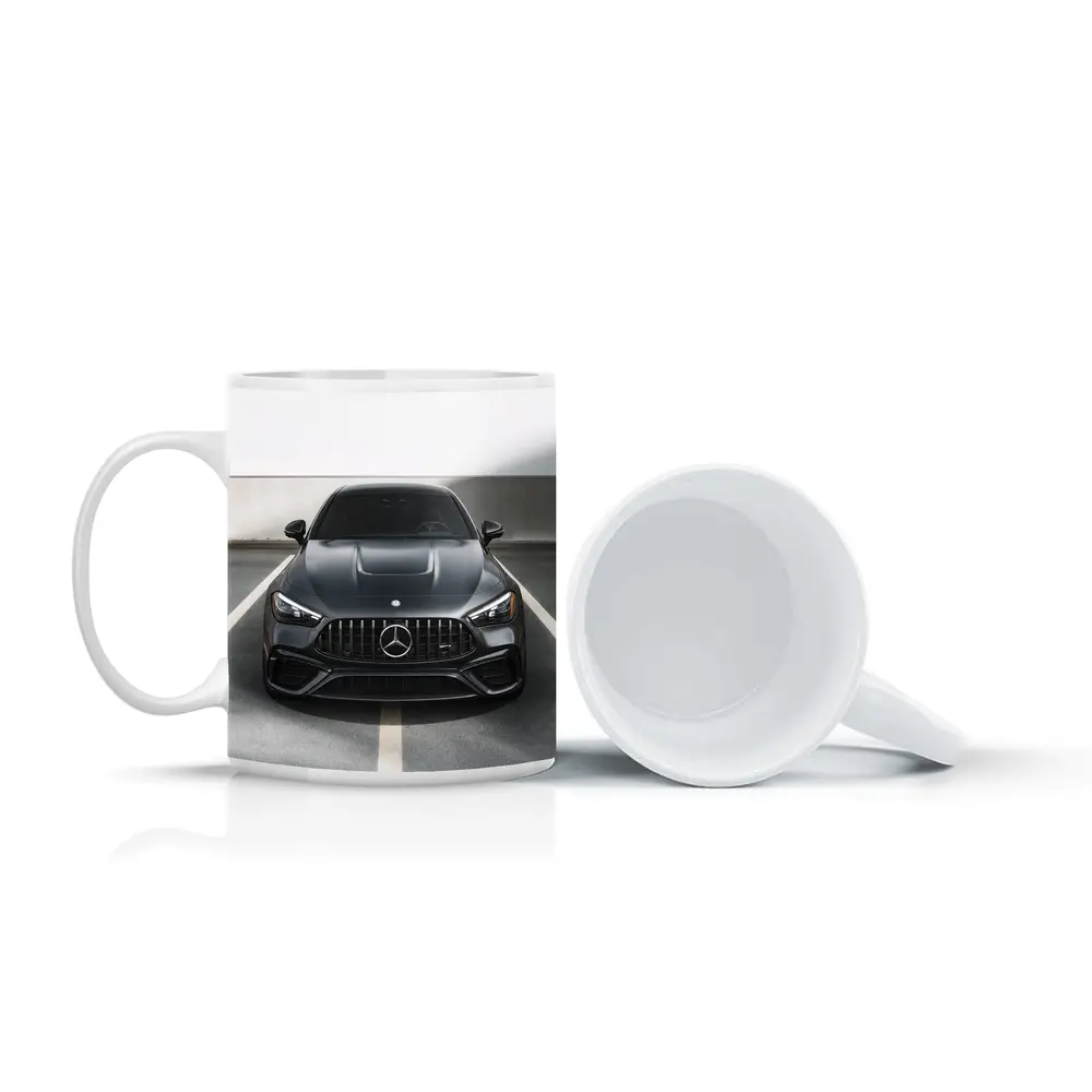 Mercedes AMG Dark Gray Parking Garage Front View – Mugs