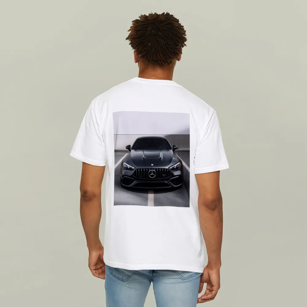 Mercedes AMG Dark Gray Parking Garage Front View – T-Shirts