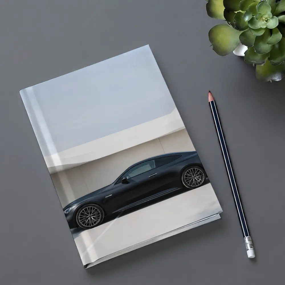 Black Mercedes AMG Coupe Minimal Parking Setting – Notebooks