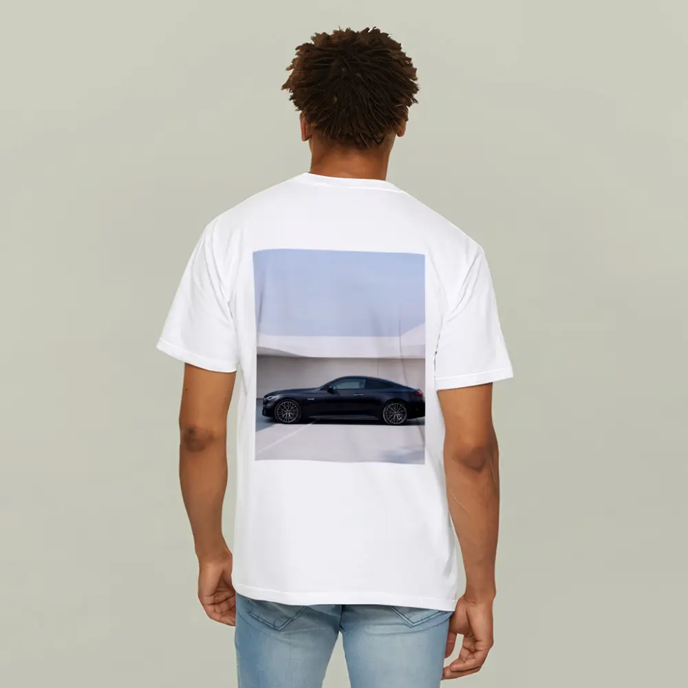 Black Mercedes AMG Coupe Minimal Parking Setting – T-Shirts