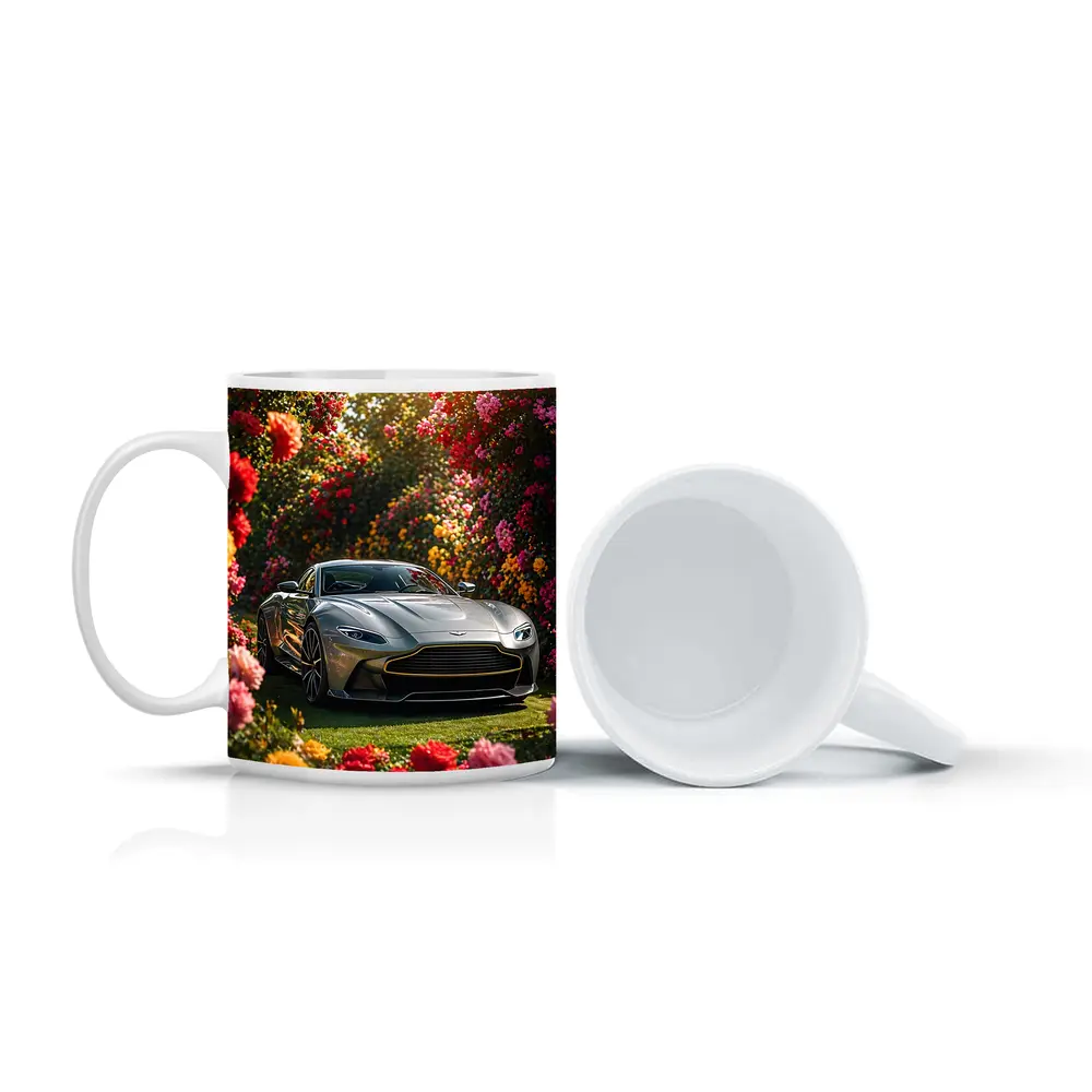 Aston Martin Vantage Gray Sports Car Garden – Mugs