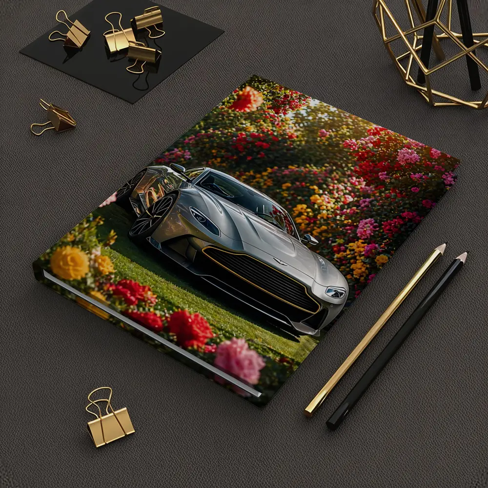 Aston Martin Vantage Gray Sports Car Garden – Notebooks