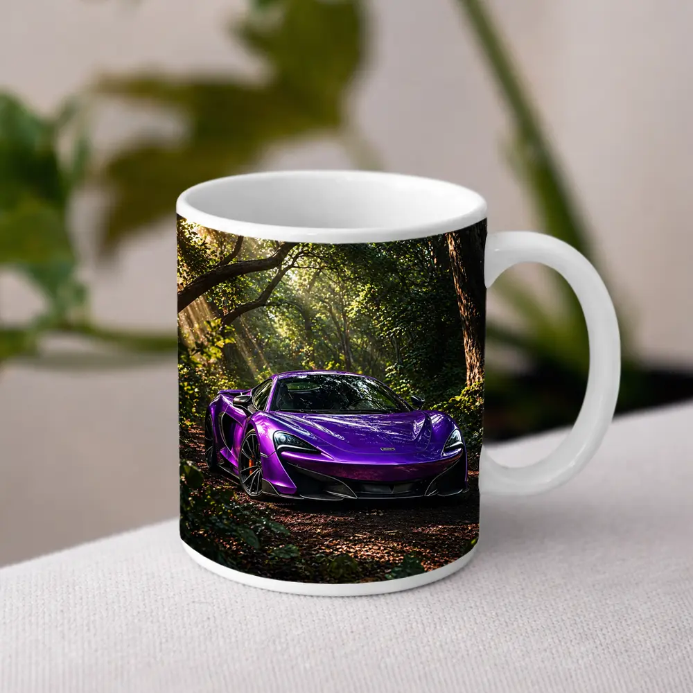 Purple McLaren 570S Forest Light Shot – Mugs