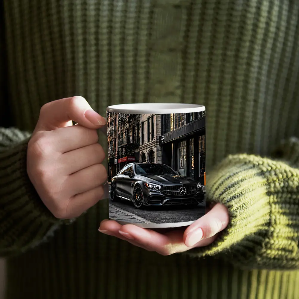 Mercedes AMG C63 Matte Black City Street – Mugs