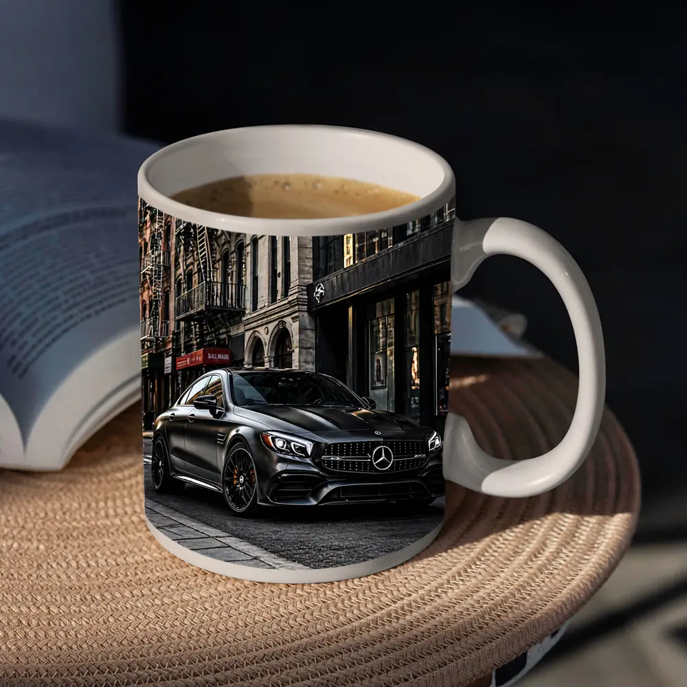 Mercedes AMG C63 Matte Black City Street – Mugs
