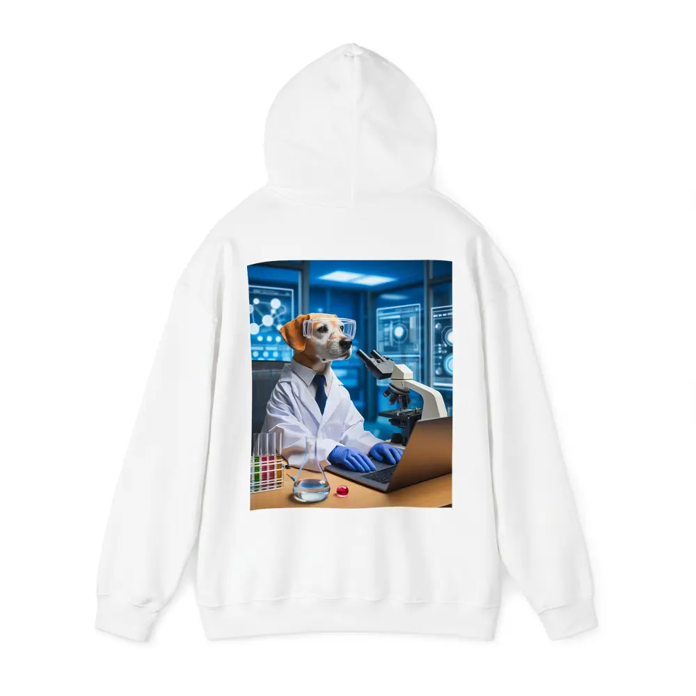 Labrador Scientist Dog in Futuristic Lab – Hoodies