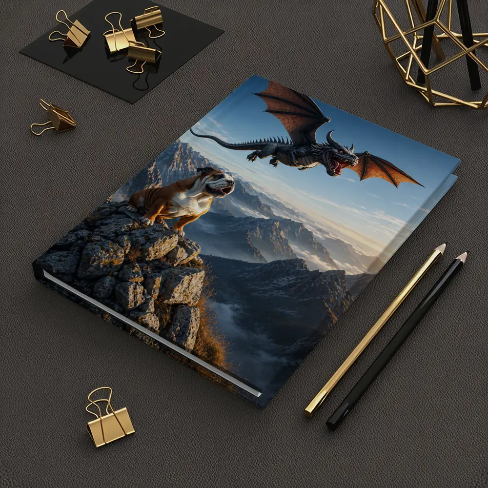 Bulldog and Dragon Over Mountain Peaks – Notebooks