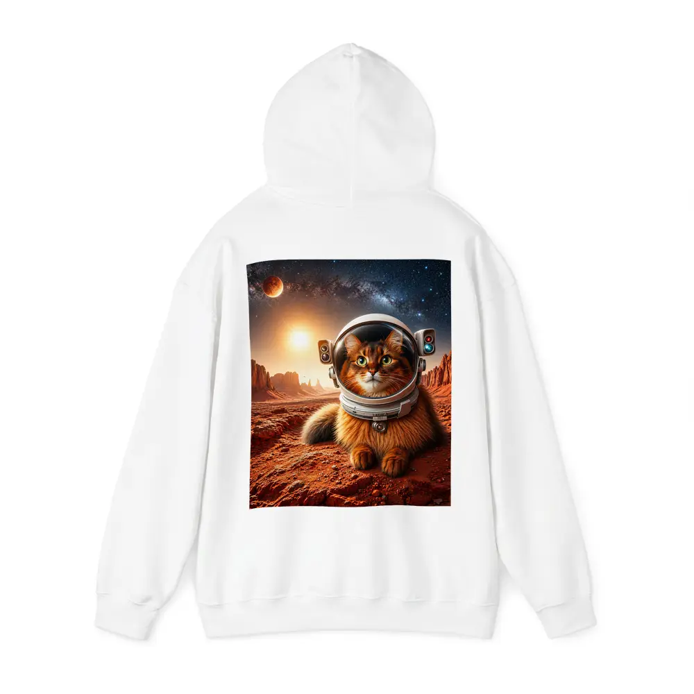 Somali Cat Astronaut on Mars Surface – Hoodies