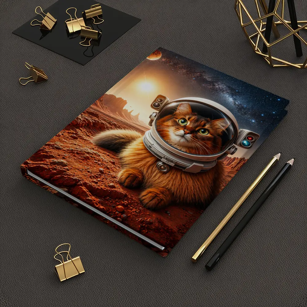 Somali Cat Astronaut on Mars Surface – Notebooks