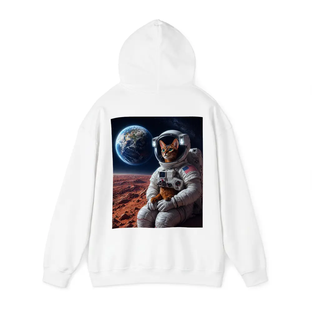 Abyssinian Cat Astronaut On Mars Earth – Hoodies