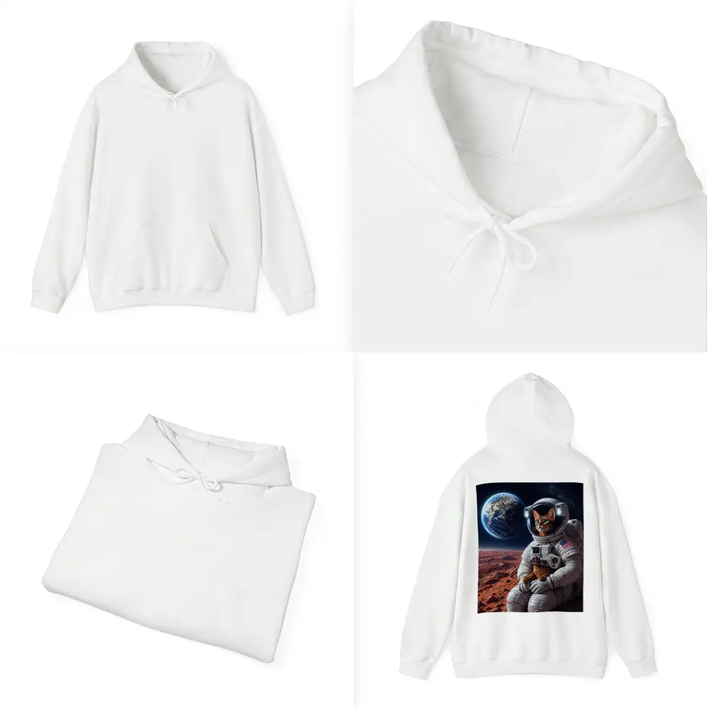Abyssinian Cat Astronaut On Mars Earth – Hoodies