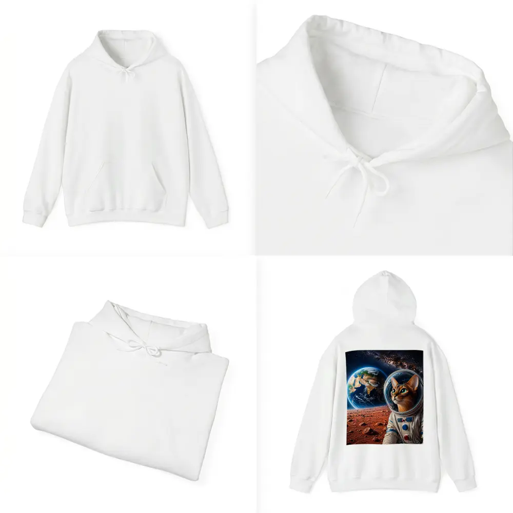 Abyssinian Cat Astronaut on Mars Earth – Hoodies
