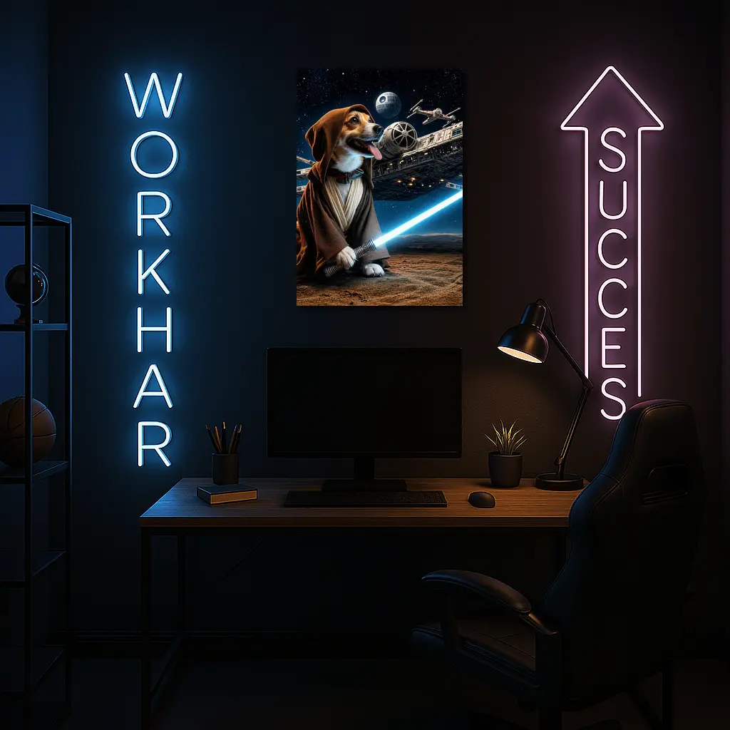 Beagle Jedi Knight Space Galaxy Adventure – Wall Art