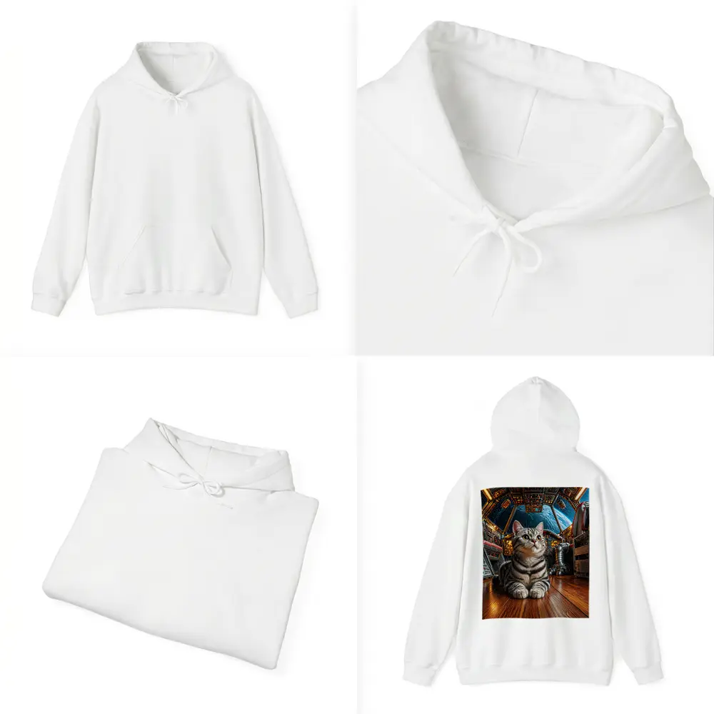 American Shorthair Cat Space Station Cockpit – Hoodies