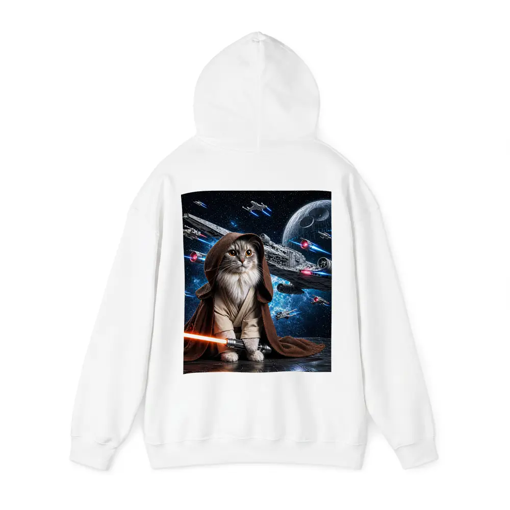 Jedi Cat With Lightsaber In Space – Hoodies