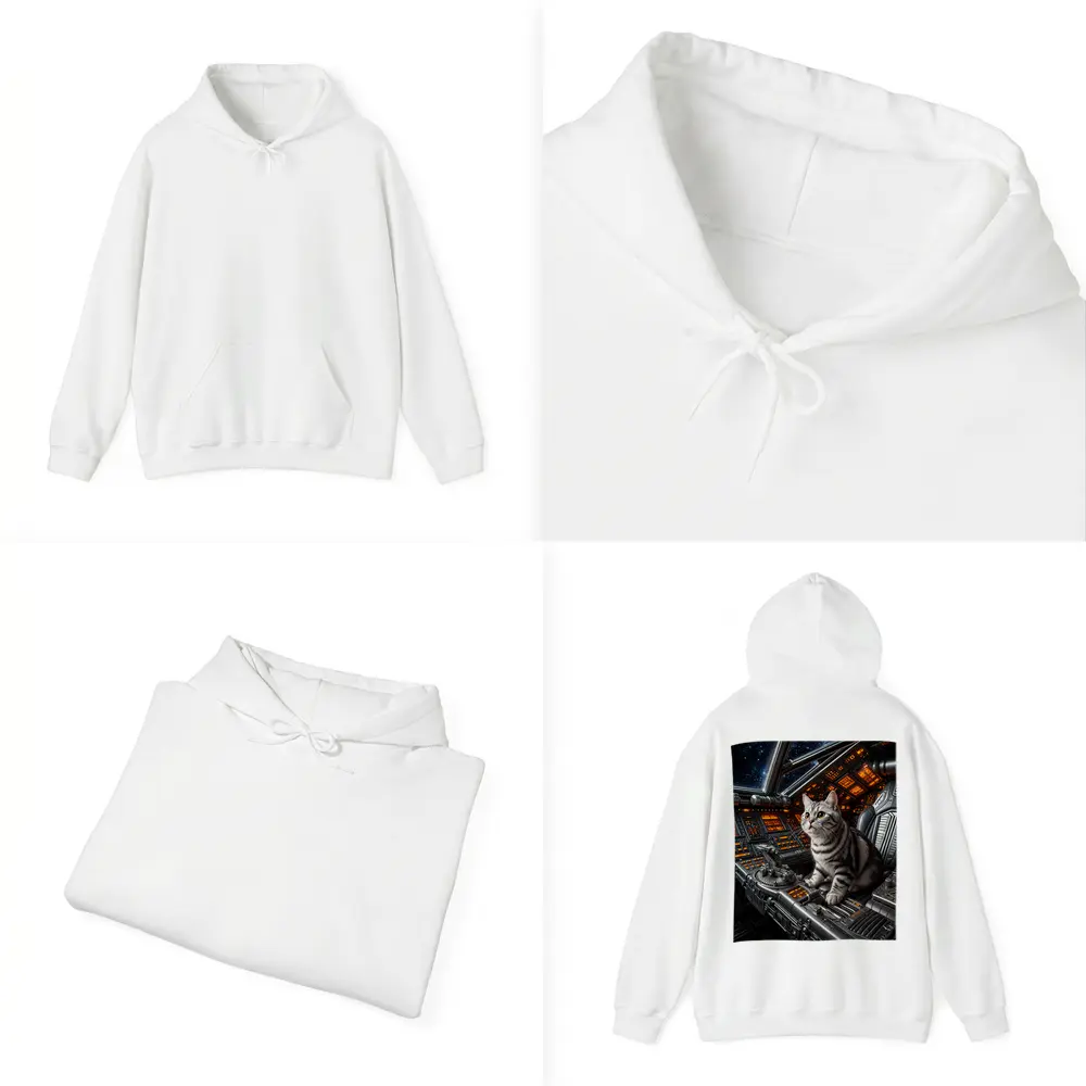 American Shorthair Cat Spaceship Cockpit Stars – Hoodies