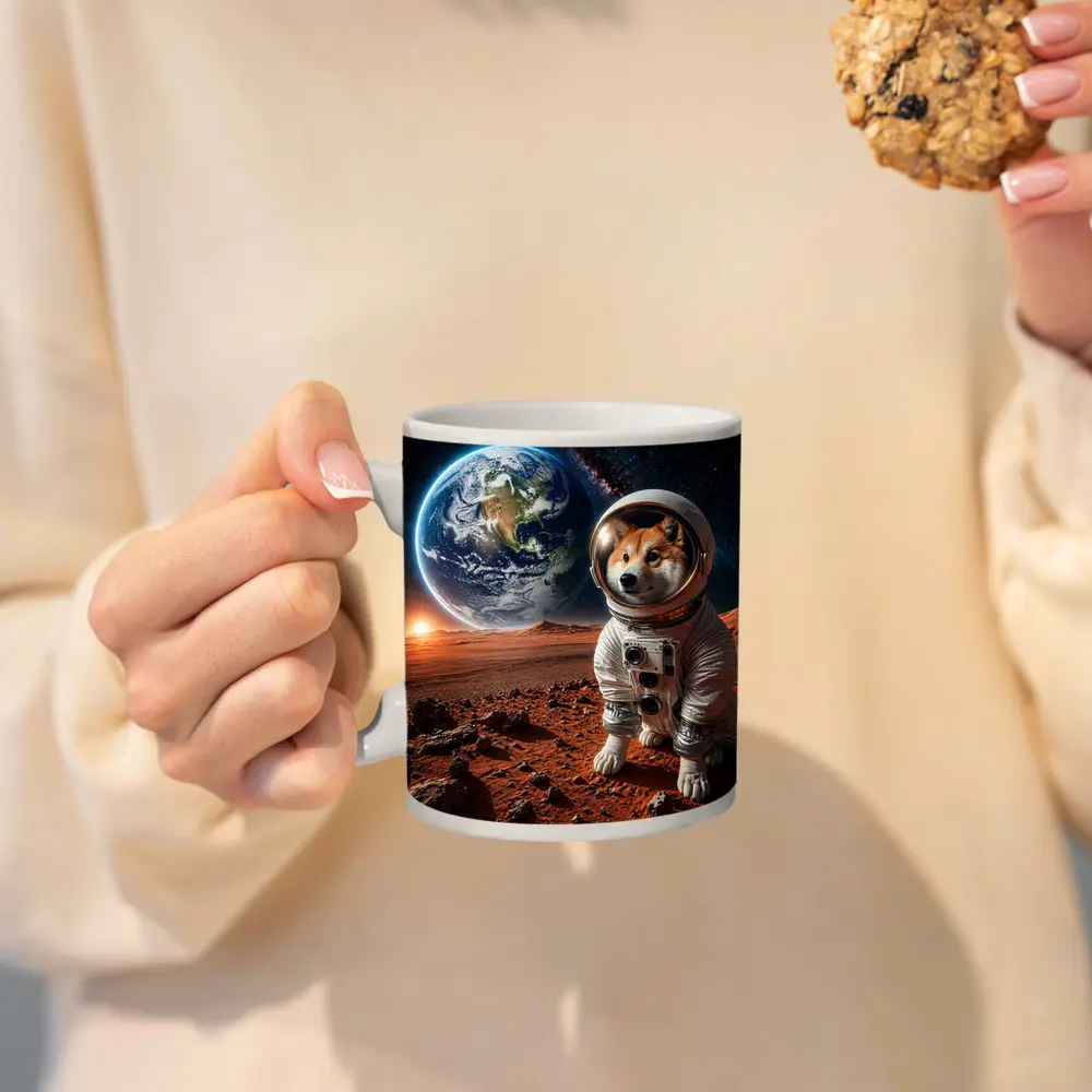 Shiba Inu Astronaut on Mars Space – Mugs