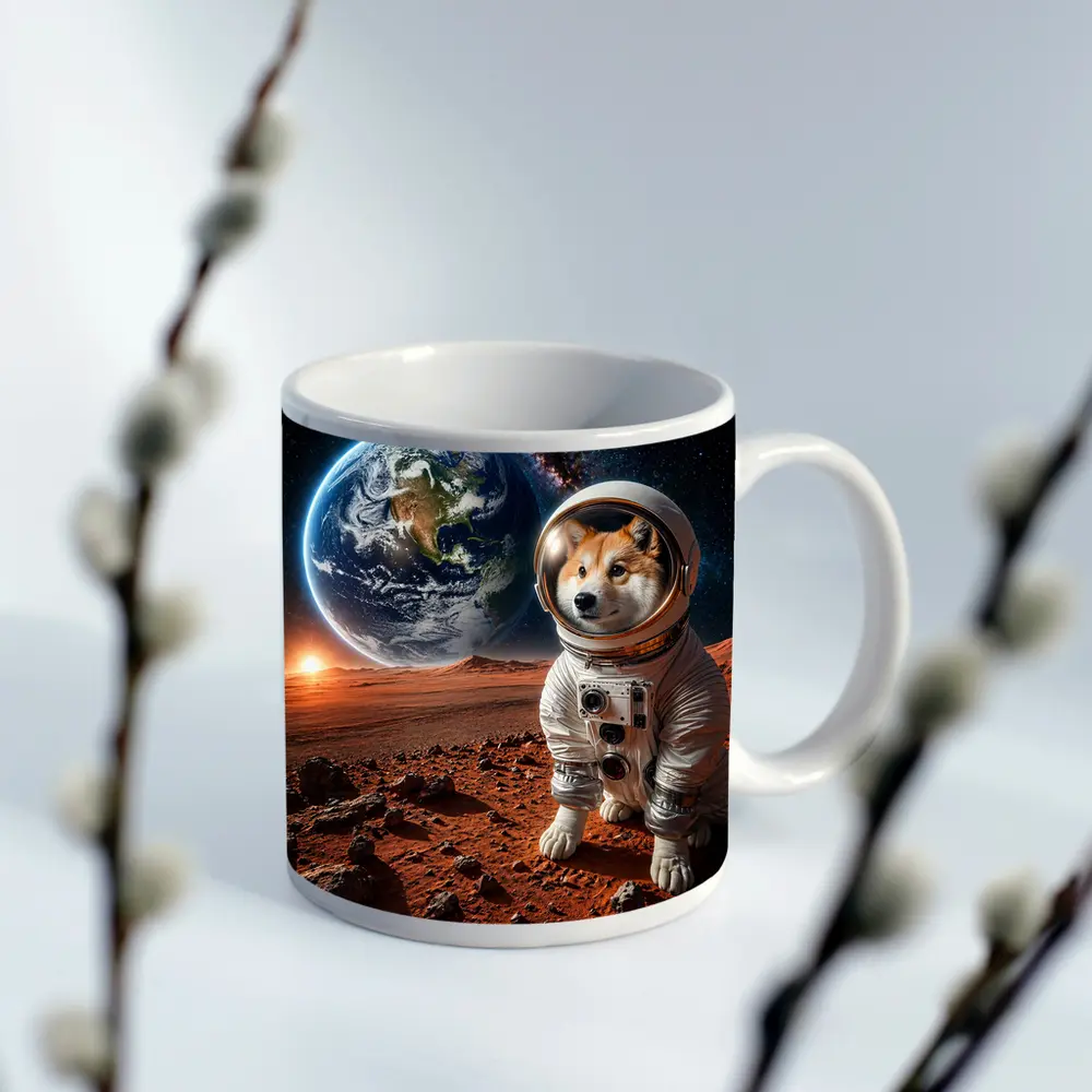 Shiba Inu Astronaut on Mars Space – Mugs