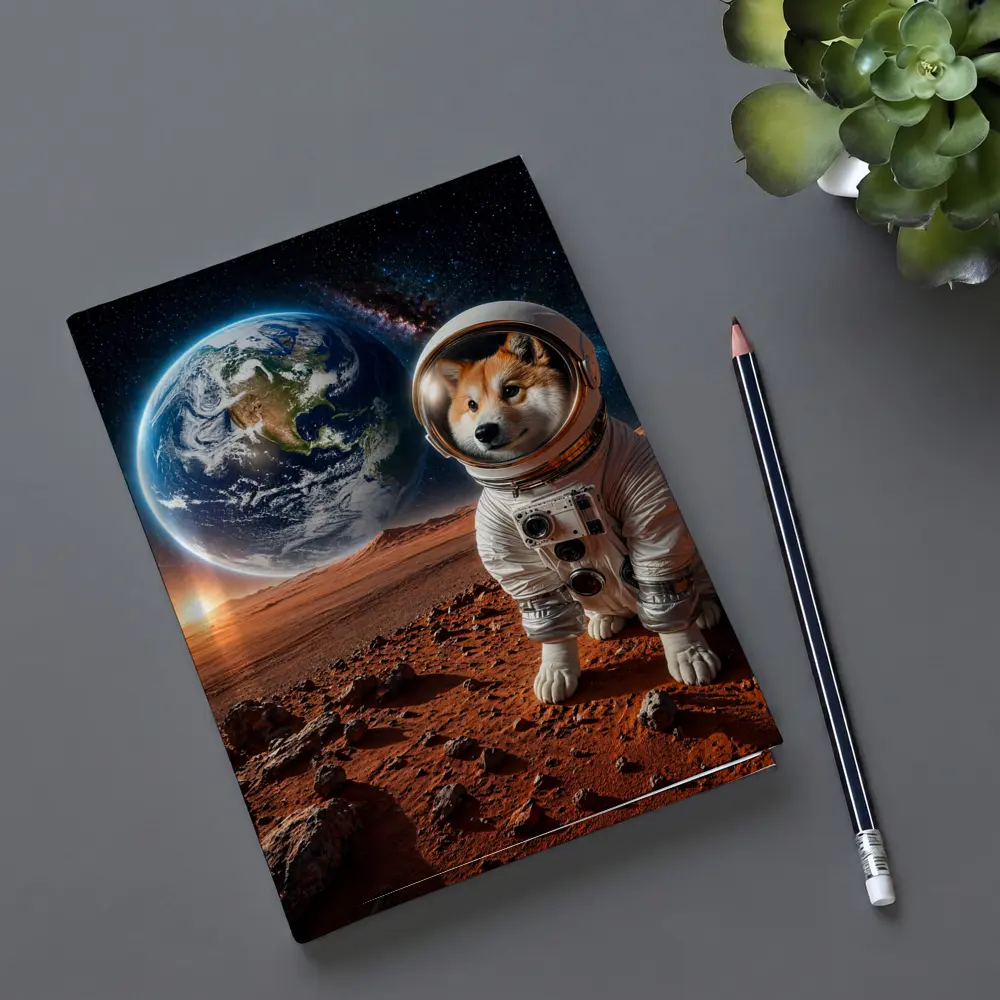 Shiba Inu Astronaut on Mars Space – Notebooks