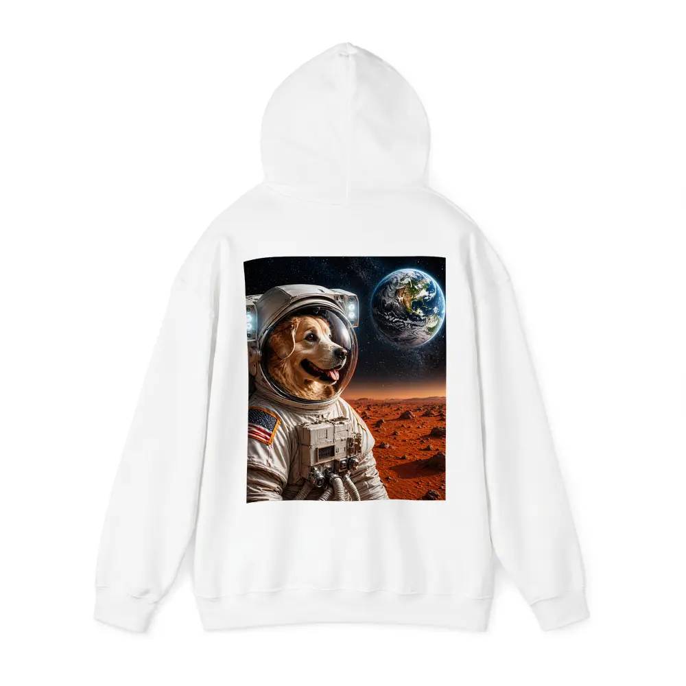 Golden Retriever Astronaut On Mars Surface – Hoodies