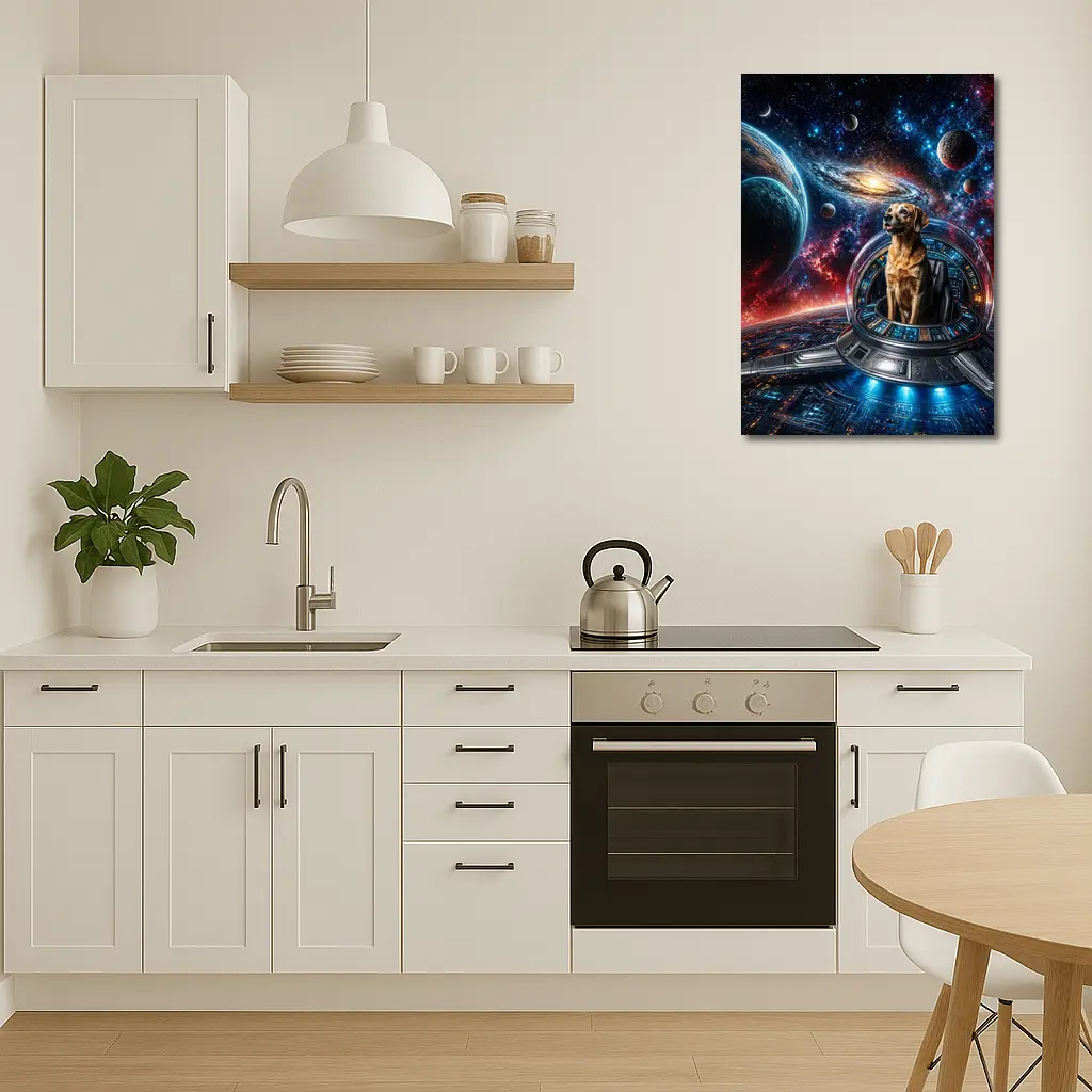 Labrador Dog Pilot Spaceship Galaxy Universe – Wall Art