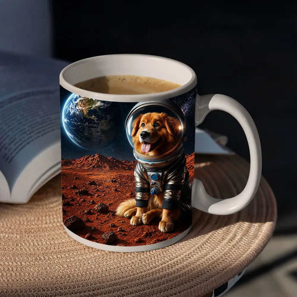 Golden Retriever Astronaut Dog On Mars – Mugs